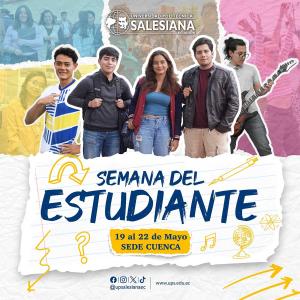 Afiche de la Semana del estudiante - Sede Cuenca